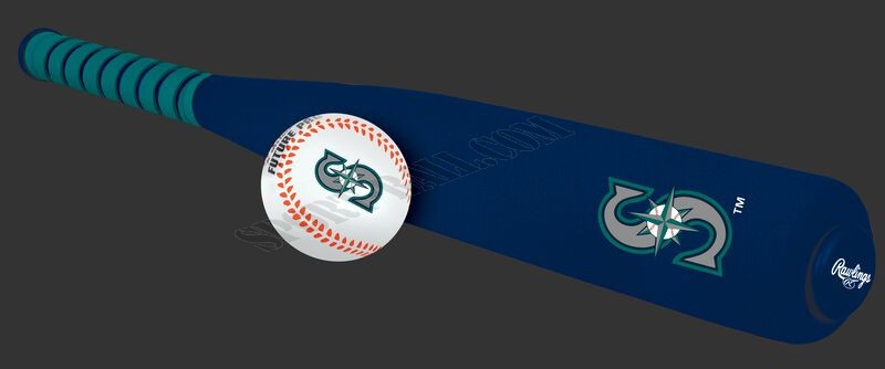 MLB Seattle Mariners Foam Bat and Ball Set ● Outlet - -0