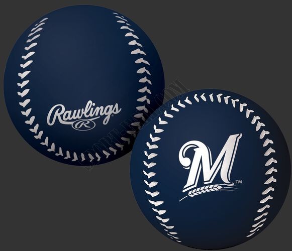 MLB Milwaukee Brewers Big Fly Rubber Bounce Ball ● Outlet - -0