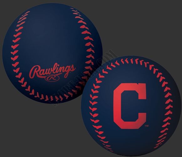 MLB Cleveland Indians Big Fly Rubber Bounce Ball ● Outlet - -0