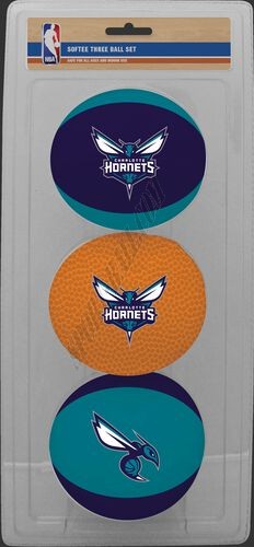 NBA Charlotte Hornets Three-Point Softee Basketball Set - Hot Sale - -0