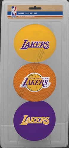 NBA Los Angeles Lakers Three-Point Softee Basketball Set - Hot Sale - -0