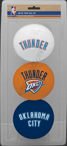 NBA Oklahoma City Thunder Three-Point Softee Basketball Set - Hot Sale - -0