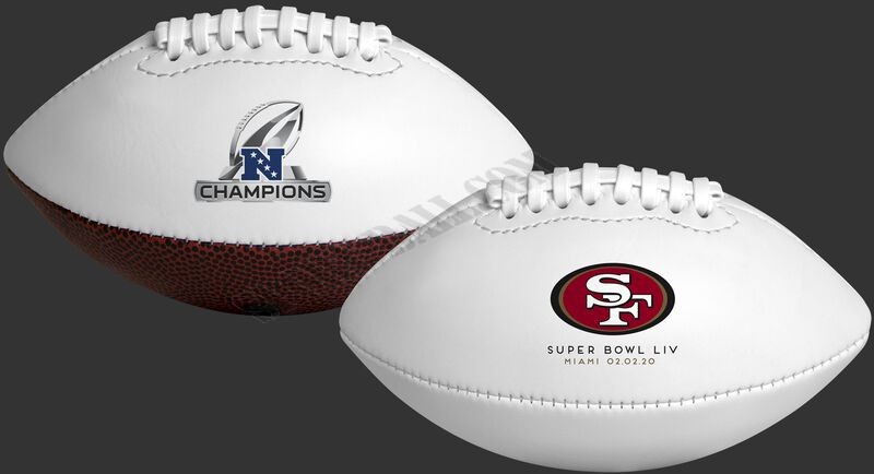 2020 San Francisco 49ers NFC Champions Youth Size Football - Hot Sale - -0