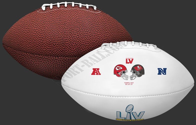 Super Bowl 55 Chiefs vs Buccaneers Youth Size Dueling Football - Hot Sale - -0