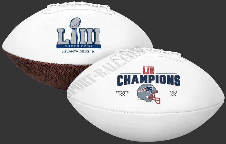 Super Bowl 53 Champions New England Patriots Full Size Football - Hot Sale - -0