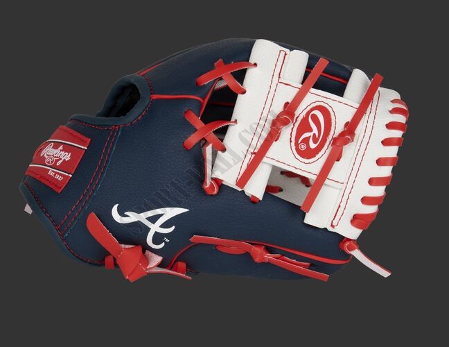 Atlanta Braves 10-Inch Team Logo Glove ● Outlet - -0
