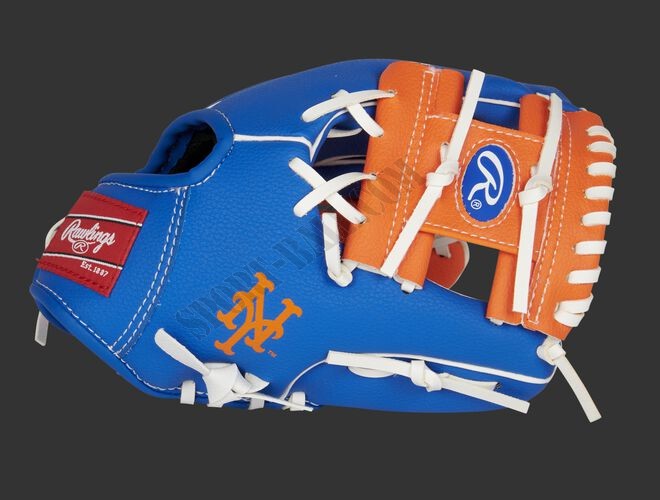 New York Mets 10-Inch Team Logo Glove ● Outlet - -0