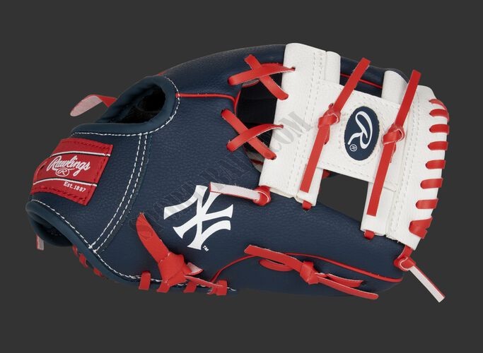 New York Yankees 10-Inch Team Logo Glove ● Outlet - -0
