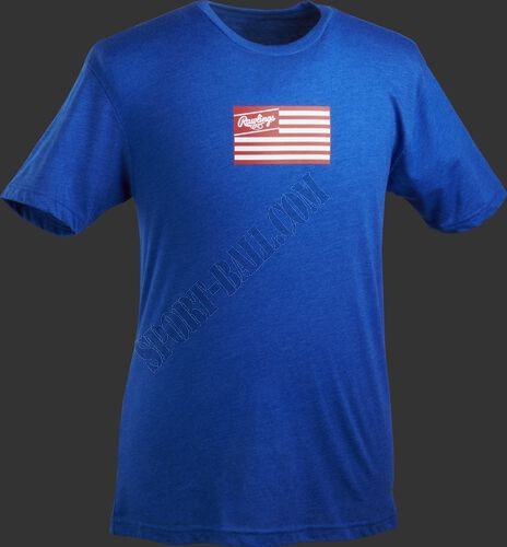 Rawlings American Flag Short Sleeve Shirt | Adult - Hot Sale - -0