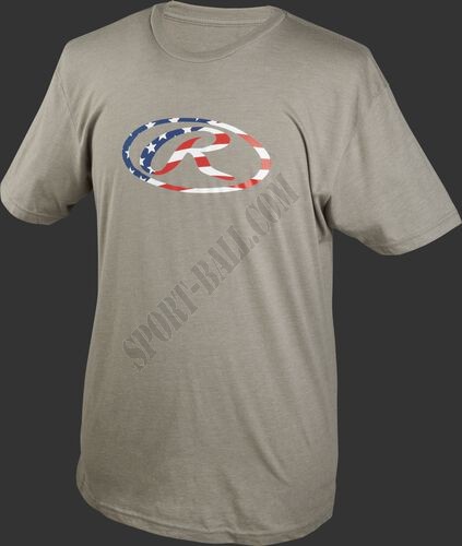 Rawlings Stars & Stripes Oval-R Short Sleeve Shirt | Adult - Hot Sale - -0